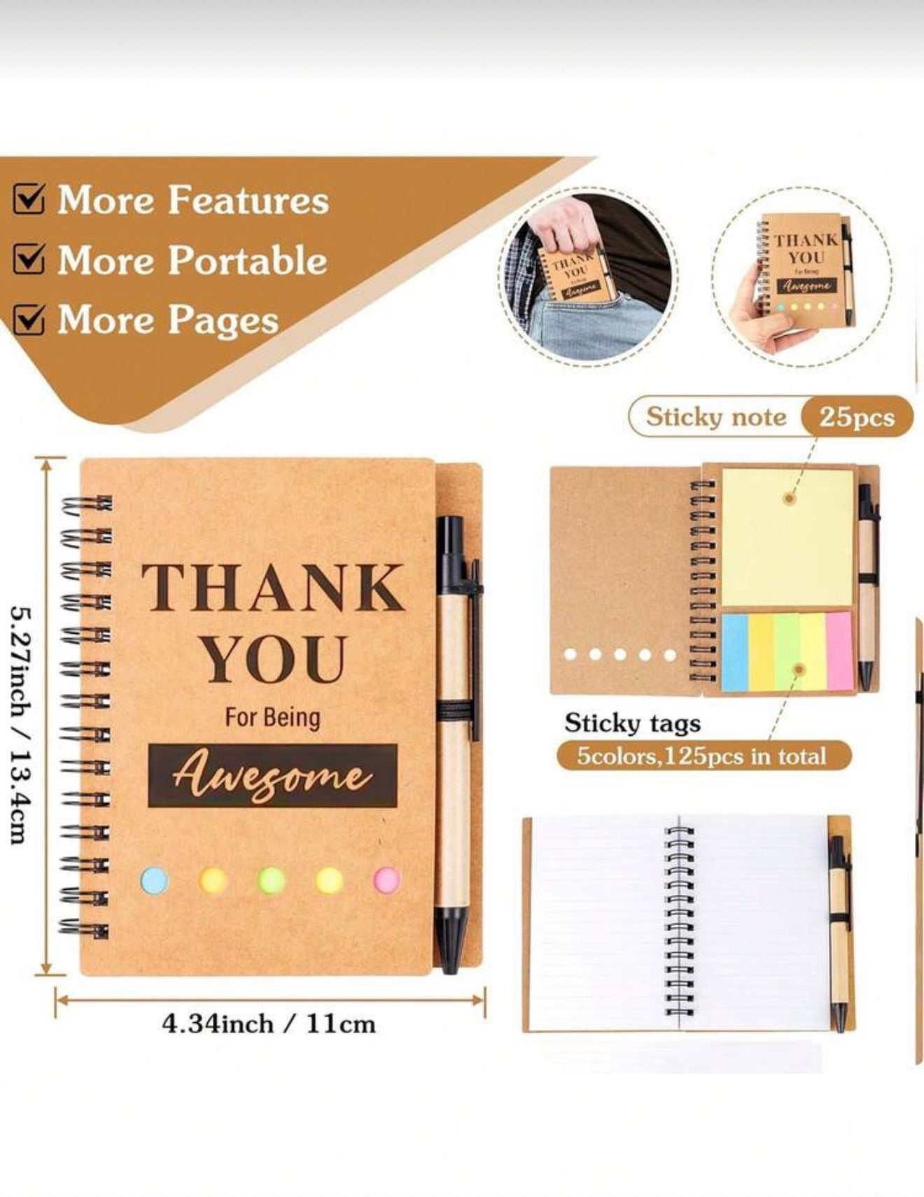 Spiral Notebook and Pen Gift Set