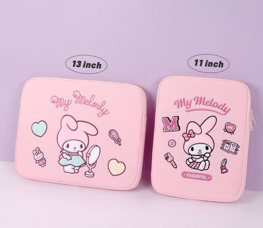 Sanrio My Melody Premium 13" Laptop Tablet Cover Case: Kuromi