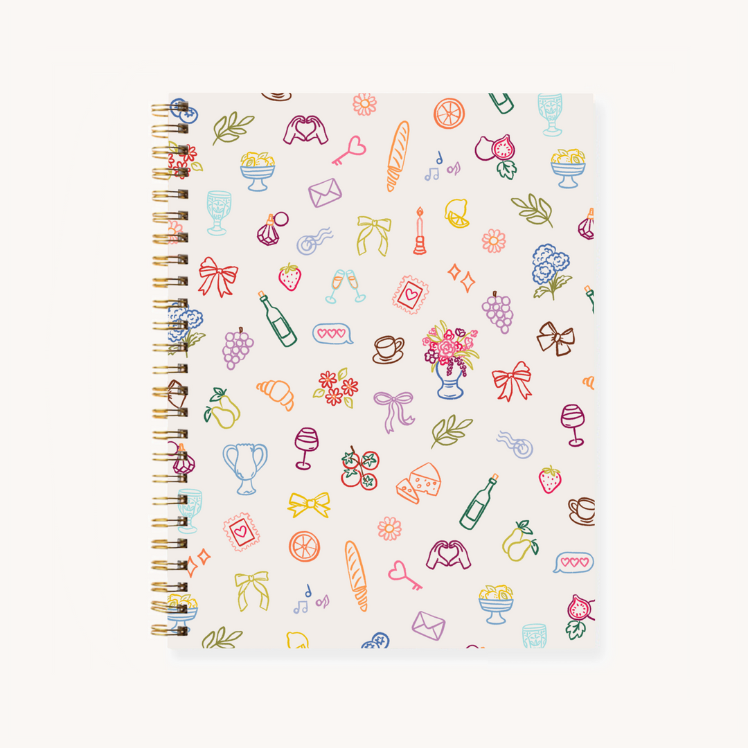 FAVORITE THINGS
HARDCOVER SPIRAL NOTEBOOK, 7X9"