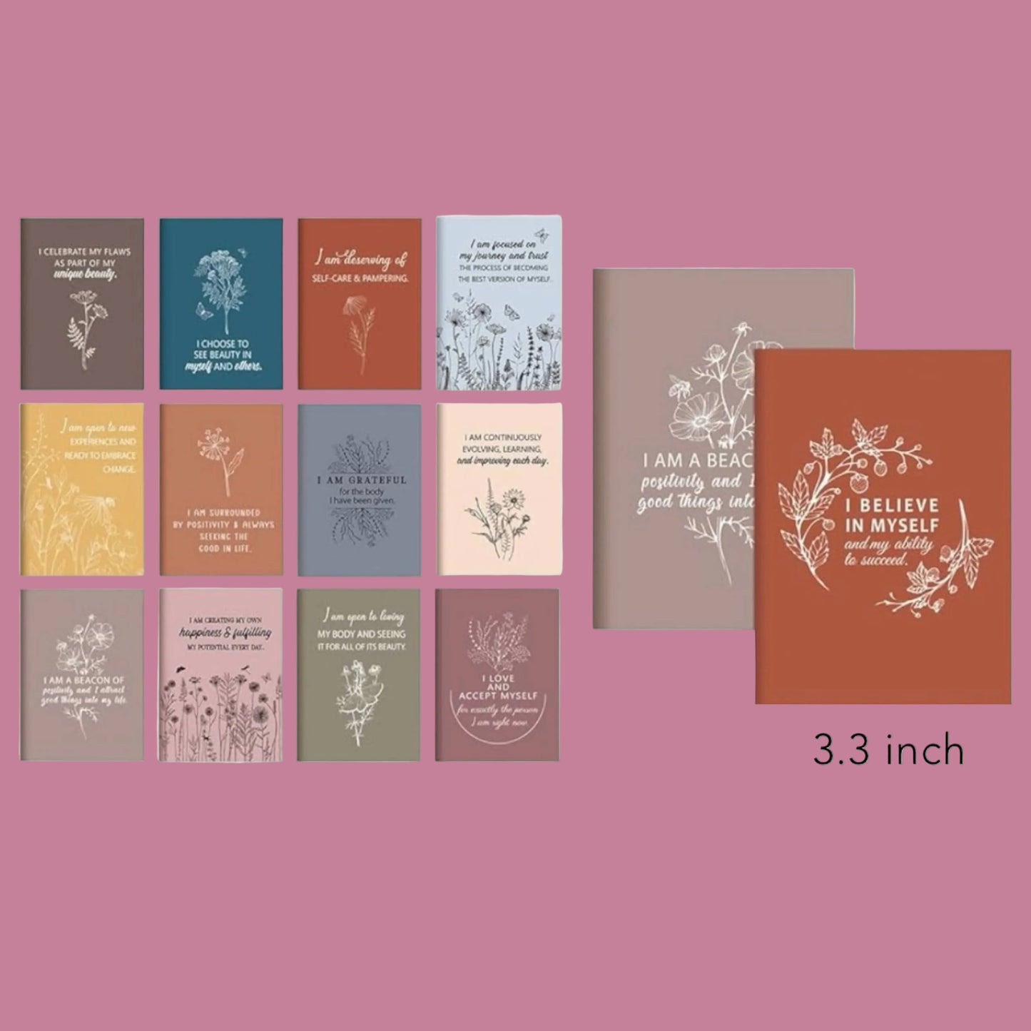 Affirmation notebook and pen sets