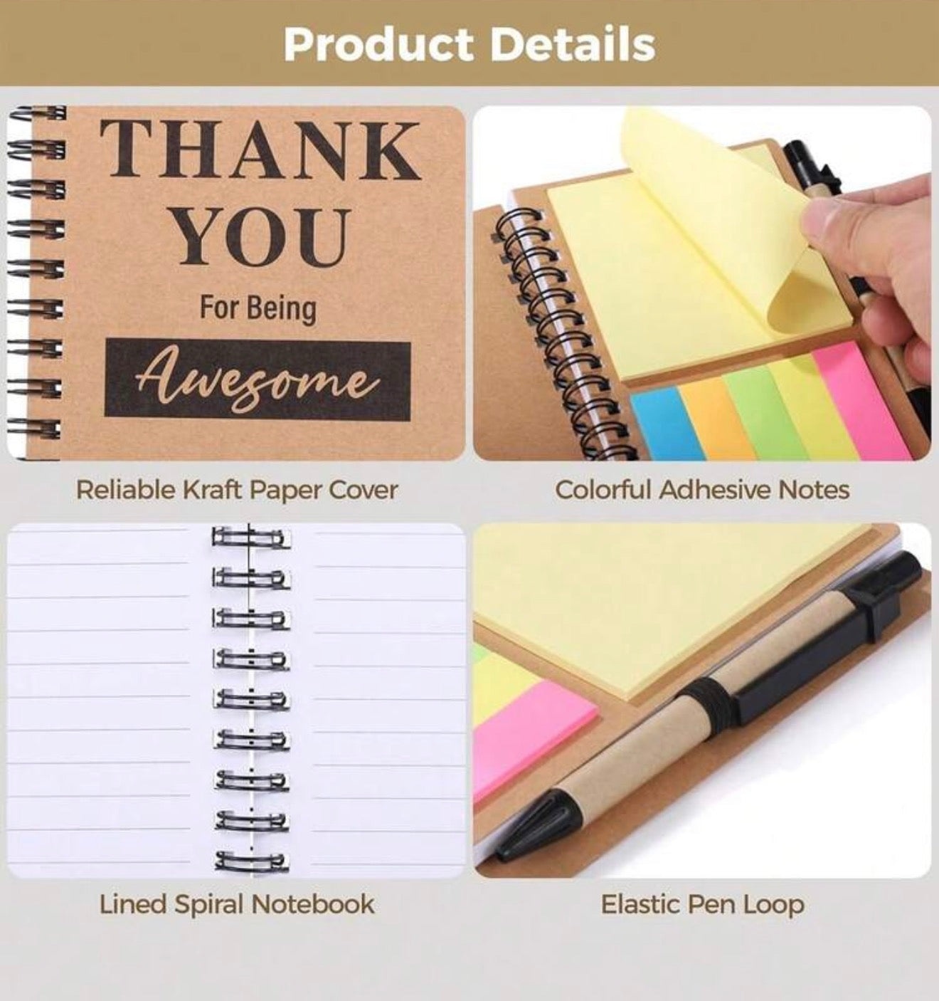 Spiral Notebook and Pen Gift Set