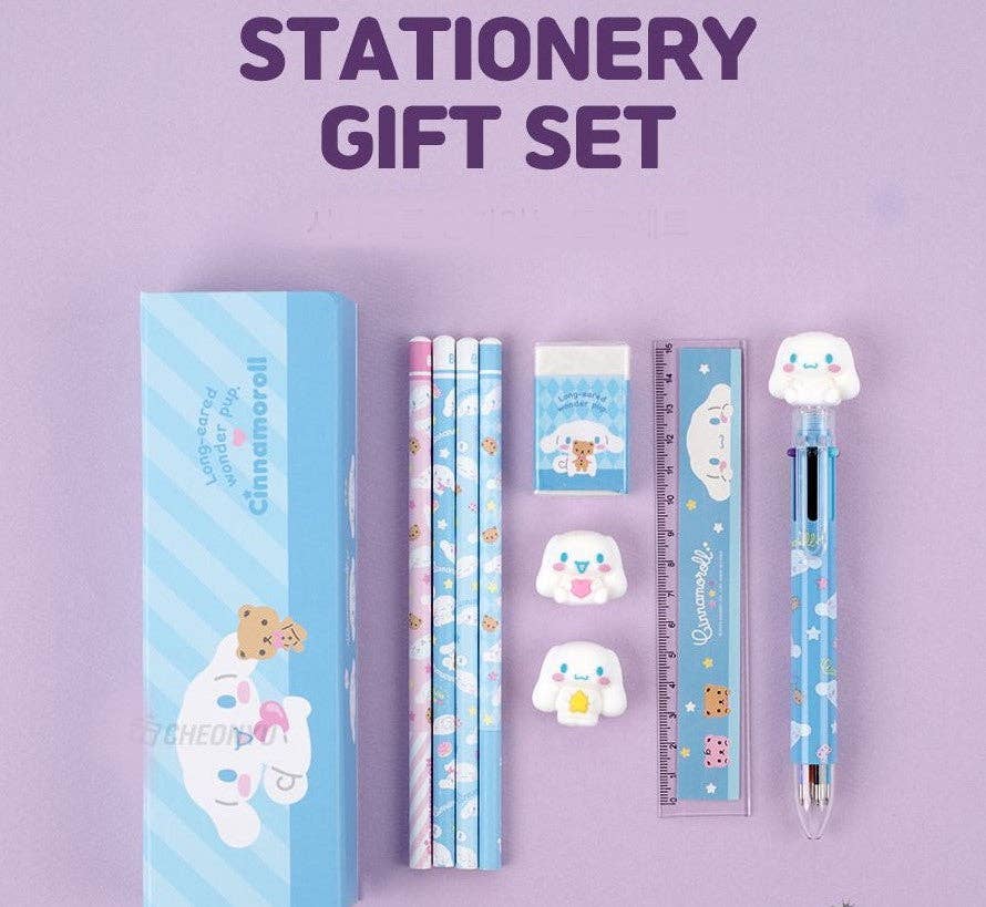 Sanrio Cinnamoroll Stationery Pencil, Pen, case Gift SET: Cinnamoroll