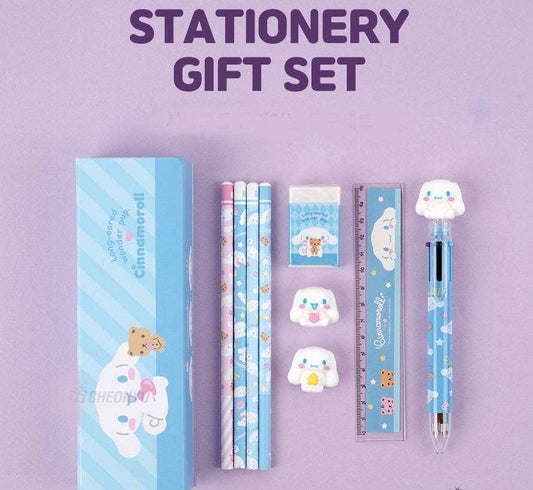 Sanrio Cinnamoroll Stationery Pencil, Pen, case Gift SET: Kuromi