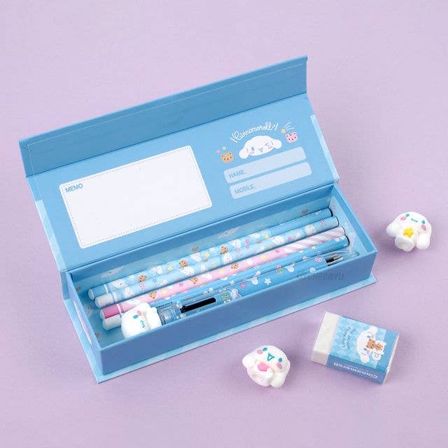 Sanrio Cinnamoroll Stationery Pencil, Pen, case Gift SET: Cinnamoroll