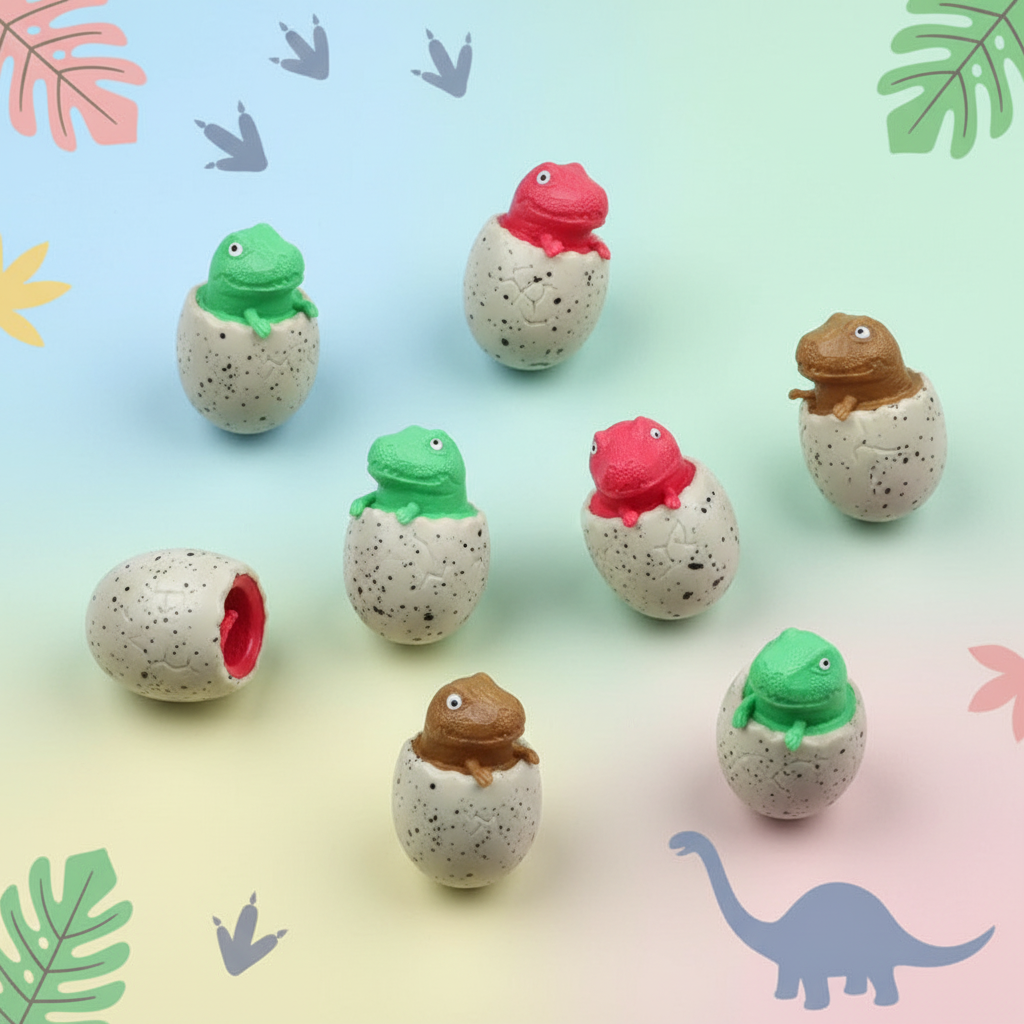 Squeeze Dinosaur Eggs - Flat Lay